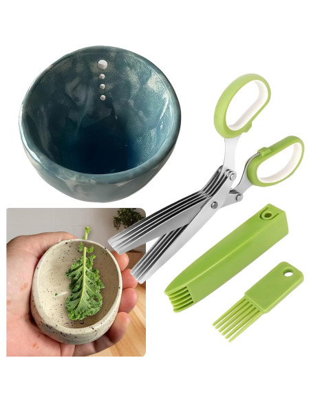 Deshojador de Hierbas Cerámico YANXIN1E Azul 90.7g