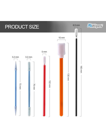 Hisopos de Espuma AAwipes FC502 - 100 Unidades Multiusos