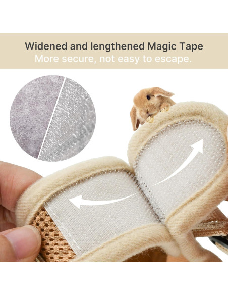 Conjunto Arnés y Correa AIITLE Caqui para Conejos y Mascotas