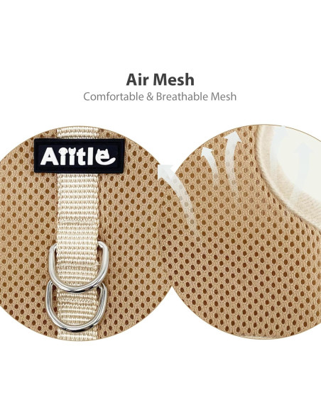 Conjunto Arnés y Correa AIITLE Caqui para Conejos y Mascotas