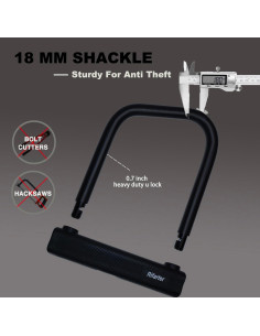 Candado en U Antirrobo Rifarter 18mm con Cadena 120cm 2