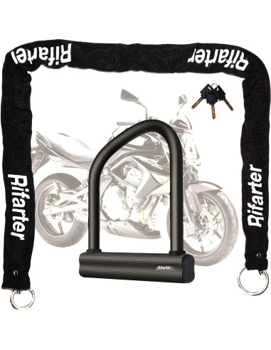 Candado en U Antirrobo Rifarter 18mm con Cadena 120cm