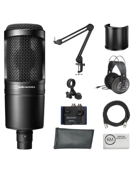 Paquete Micrófono Condensador Audio-Technica AT2020 + Interfaz USB-C