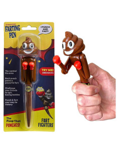 Bolígrafo de Caca que Flatula Boxeador - Regalo Divertido 19 cm