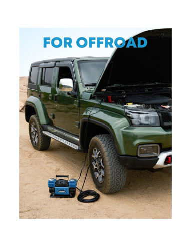 Compresor de Aire Kohree 12V Doble Cilindro 350 L/min 150 PSI