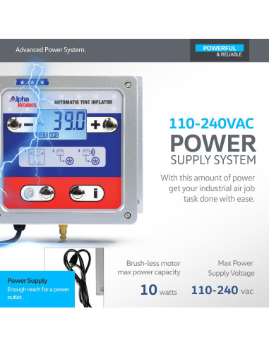 Manómetro de Presión de Neumáticos Automático Intradin 110-240V