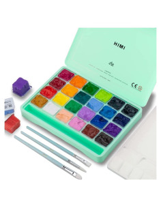 Juego de Pintura Gouache ABEIER 24 Colores 30ml No Tóxico