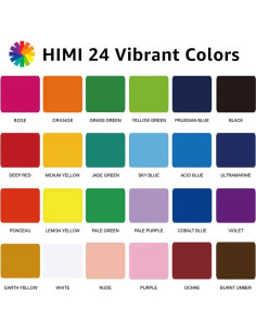 Juego de Pintura Gouache ABEIER 24 Colores 30ml No Tóxico 2