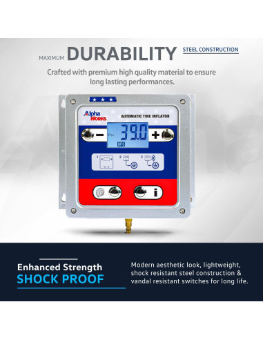 Manómetro de Presión de Neumáticos Automático Intradin 110-240V