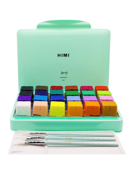 Juego de Pintura Gouache ABEIER 24 Colores 30ml No Tóxico