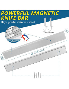 Barra Magnética de Cuchillos 40 cm Acero Inoxidable PENXUA 2