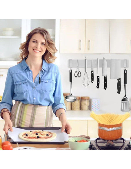 Barra Magnética de Cuchillos 40 cm Acero Inoxidable PENXUA