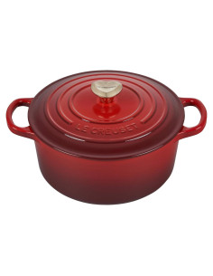 Horno Holandés Redondo Le Creuset 3.3L Hierro Fundido Cerise