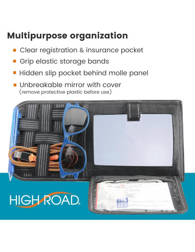 Espejo de Visera Solar High Road con Almacenamiento Molle