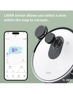 Aspiradora Robot OKP L1, 3800Pa, 200 Min, Slim, Ideal Mascotas 2