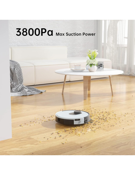 Aspiradora Robot OKP L1, 3800Pa, 200 Min, Slim, Ideal Mascotas