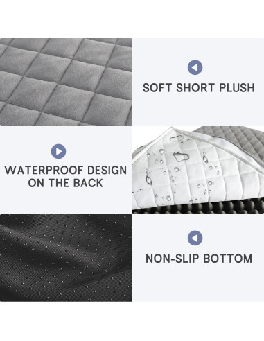 Cama ortopédica para perros grandes Western Home WH gris 88.9x55.8cm