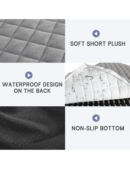 Cama ortopédica para perros grandes Western Home WH gris 88.9x55.8cm