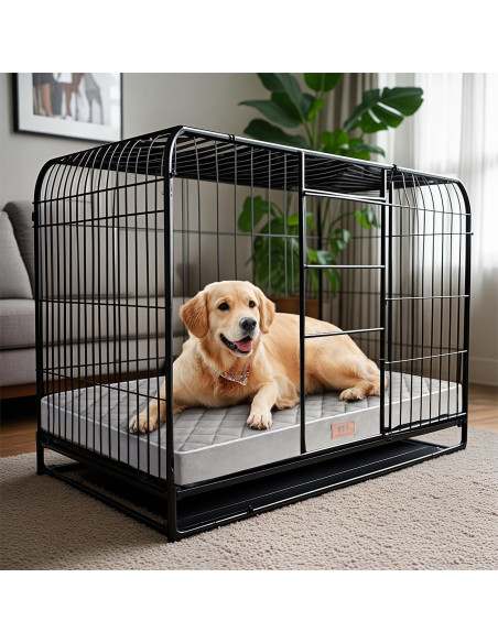 Cama ortopédica para perros grandes Western Home WH gris 88.9x55.8cm