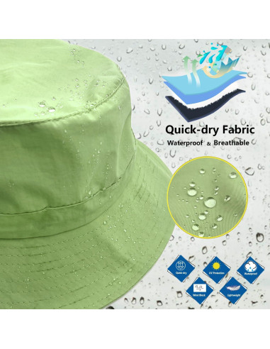 Sombrero de Lluvia Impermeable Woogwin Plegable UV 53-58 cm