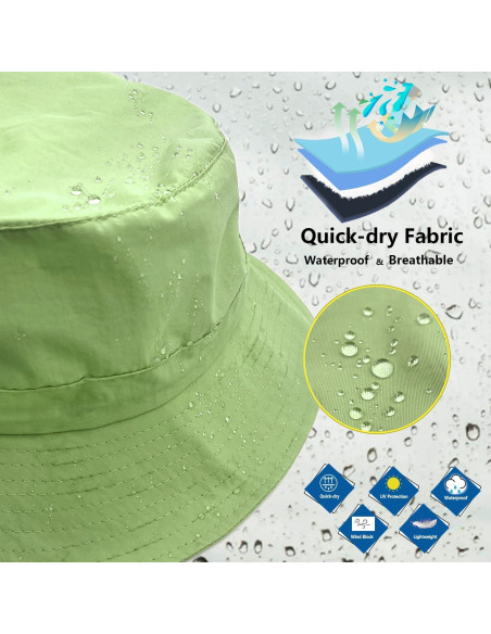 Sombrero de Lluvia Impermeable Woogwin Plegable UV 53-58 cm