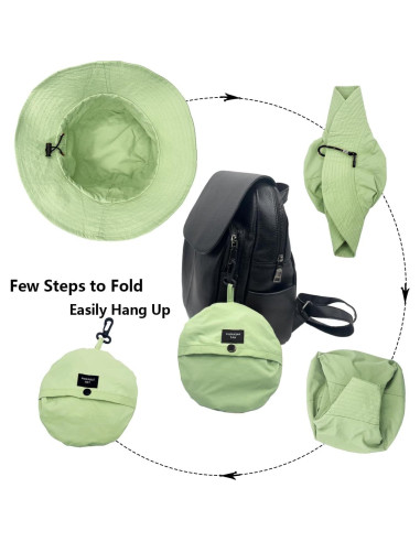 Sombrero de Lluvia Impermeable Woogwin Plegable UV 53-58 cm