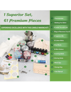 Kit de Fabricación de Velas YINUO LIGHT - 6 Velas DIY 2