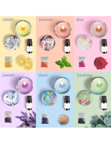 Kit de Fabricación de Velas YINUO LIGHT - 6 Velas DIY
