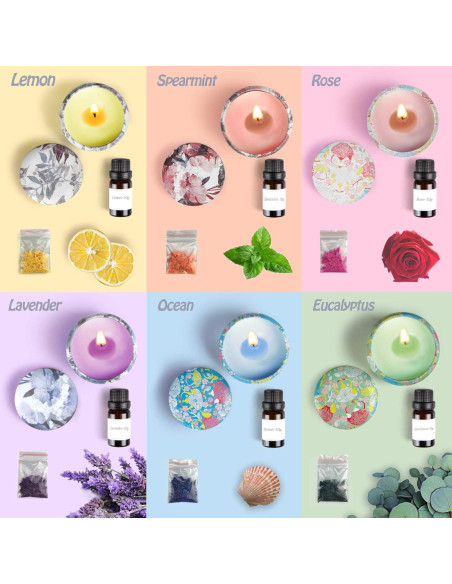 Kit de Fabricación de Velas YINUO LIGHT - 6 Velas DIY