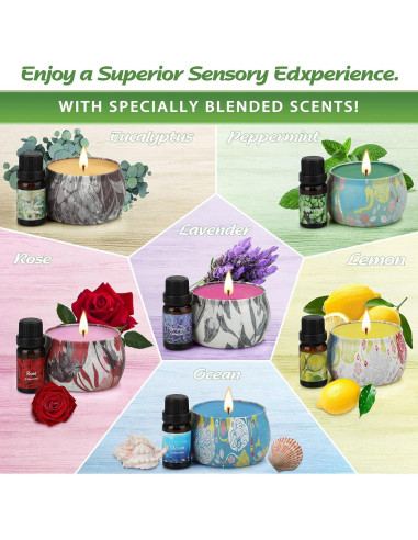 Kit de Fabricación de Velas YINUO LIGHT - 6 Velas DIY