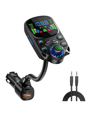 Transmisor FM Bluetooth 5.3 SOARUN PD30W Carga Rápida USB