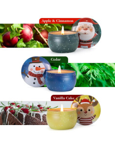 Set de Velas Aromáticas Hausware 3 Pack 70.9 g Soja Navidad 2