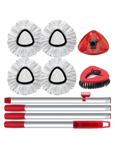 Juego de 4 Cabezas de Repuesto Mopas Giratorias O Cedar EasyWring