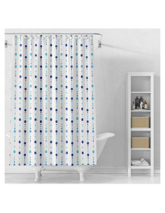 Forro de Cortina de Ducha jssablo 72x72 cm Impermeable Azul