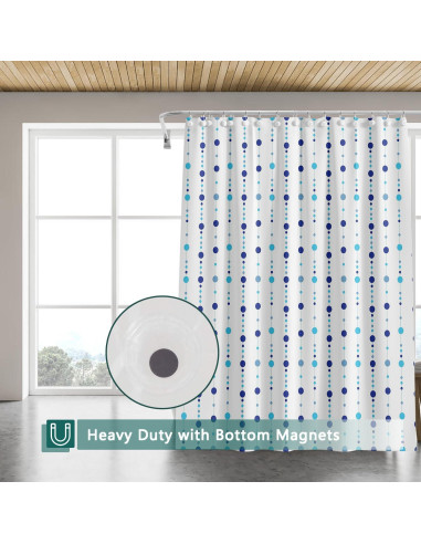 Forro de Cortina de Ducha jssablo 72x72 cm Impermeable Azul