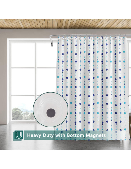 Forro de Cortina de Ducha jssablo 72x72 cm Impermeable Azul