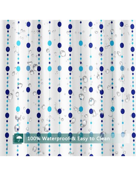 Forro de Cortina de Ducha jssablo 72x72 cm Impermeable Azul