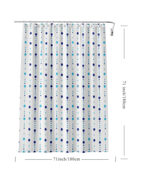 Forro de Cortina de Ducha jssablo 72x72 cm Impermeable Azul