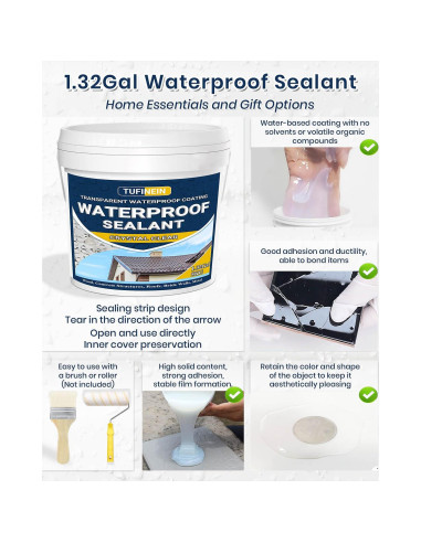Sellador Impermeable Transparente TUFINEIN 5 Litros Agua