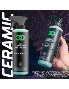 Detallador Cerámico 3D GLW 473 ml | Acabado Brillante Hidrofóbico 2