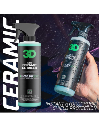 Detallador Cerámico 3D GLW 473 ml | Acabado Brillante Hidrofóbico