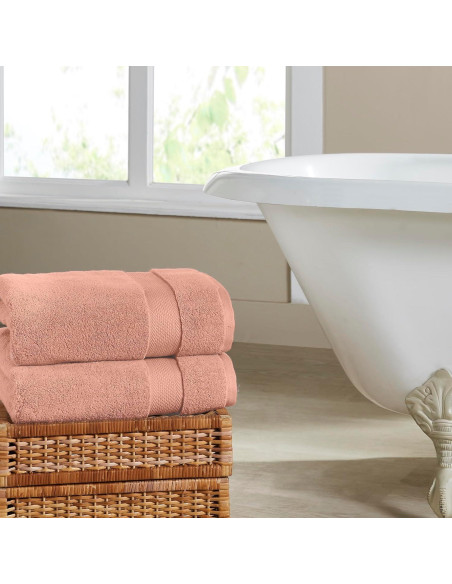 Juego de Toallas de Lujo 6 Piezas Modern Threads Algodón Arcilla