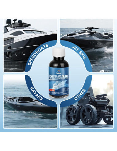 Bolígrafo de Retoque SENVEN 30ml Negro Alto Brillo para Barcos