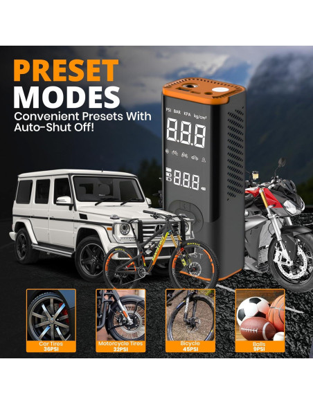 Inflador de Neumáticos Inalámbrico Airzest 150 PSI Portátil