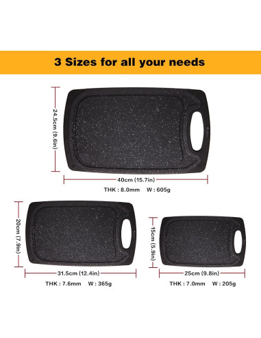 Juego de 3 Tablas de Cortar BETA SPACE Antideslizantes 2024