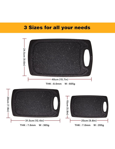 Juego de 3 Tablas de Cortar BETA SPACE Antideslizantes 2024