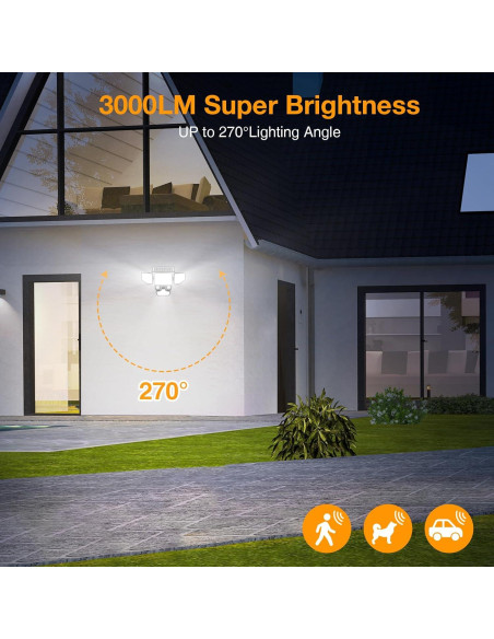 Luces Solares Exteriores Onforu 3000LM con Control Remoto