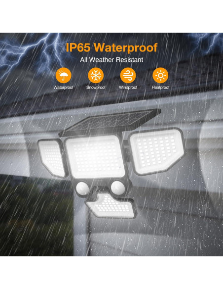 Luces Solares Exteriores Onforu 3000LM con Control Remoto