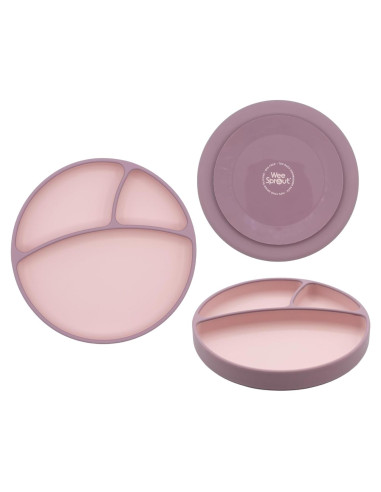 Plato de Silicona WeeSprout para Bebés - Dividido 12.7cm