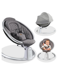 Columpio Eléctrico para Bebés Mamá Caliente Gris Carbón